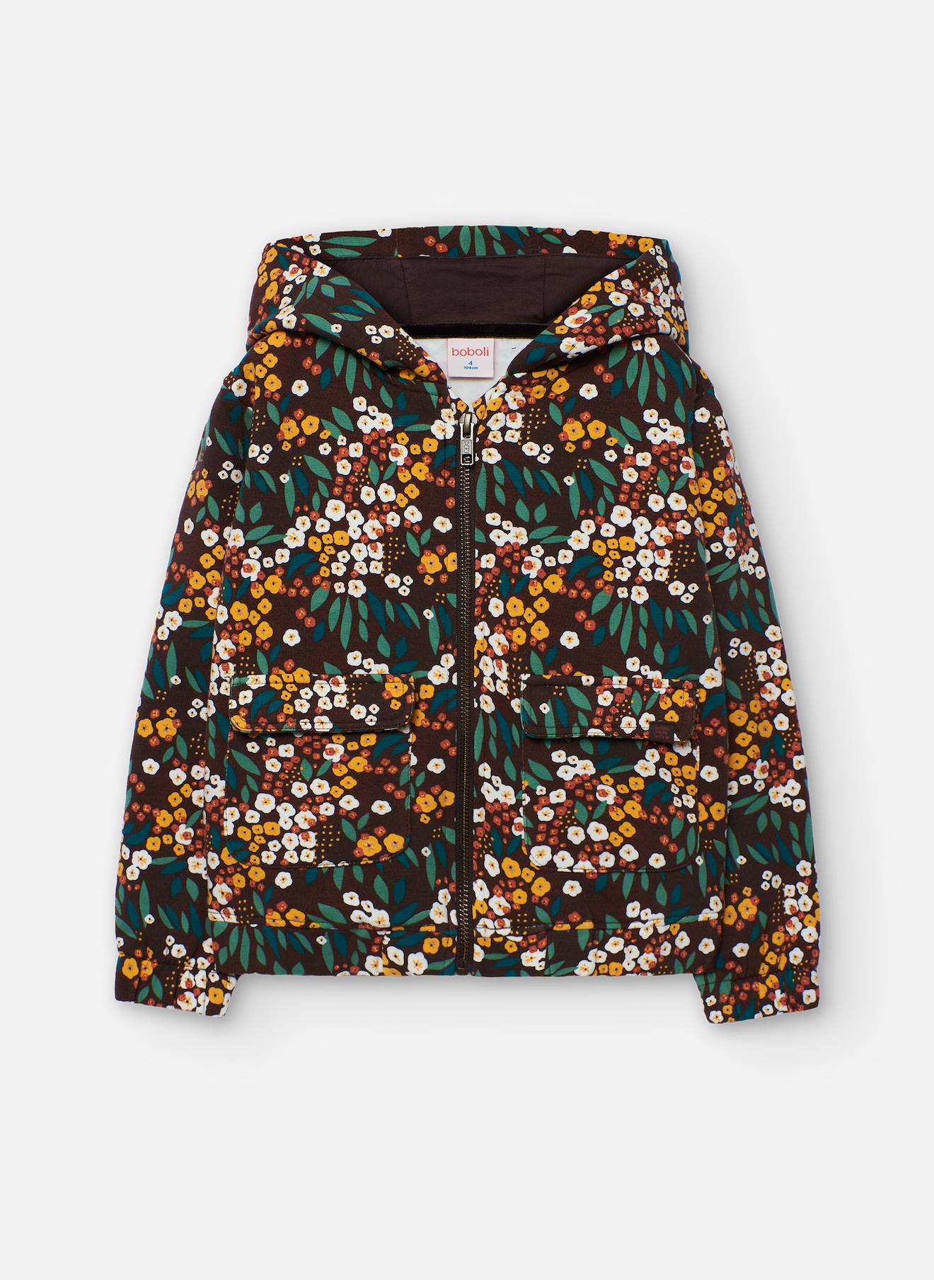 Veste Fille En Polaire À Fleurs Multicolore