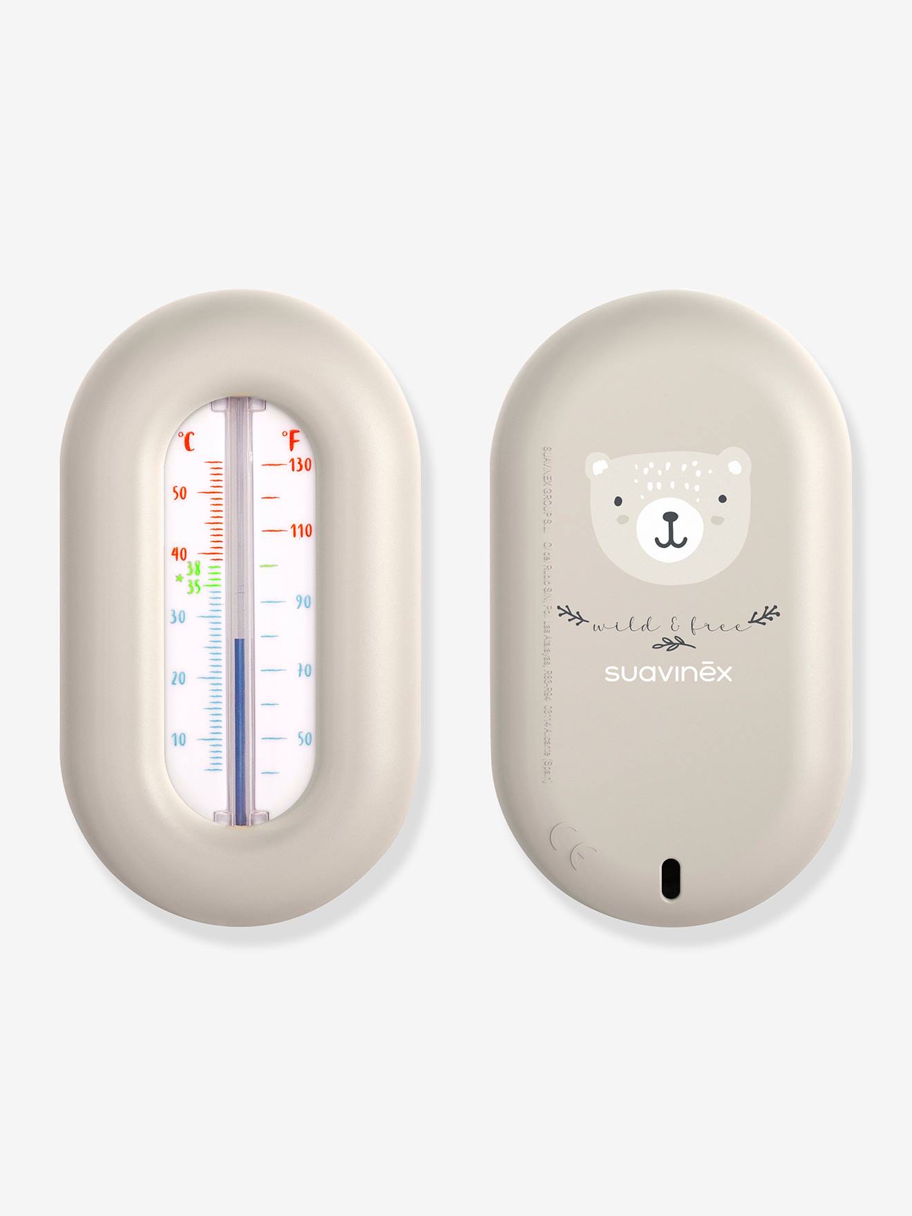 Thermomètre de bain beige