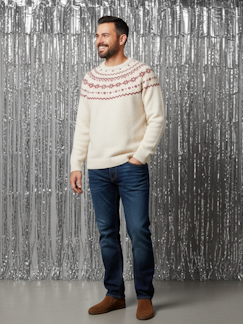Vêtements de grossesse-Pull, gilet-Pull jacquard homme noël capsule famille