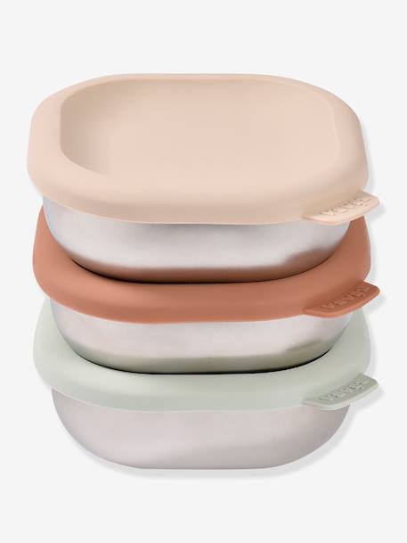 Lot de 3 boites repas inox beige 6 - vertbaudet enfant 