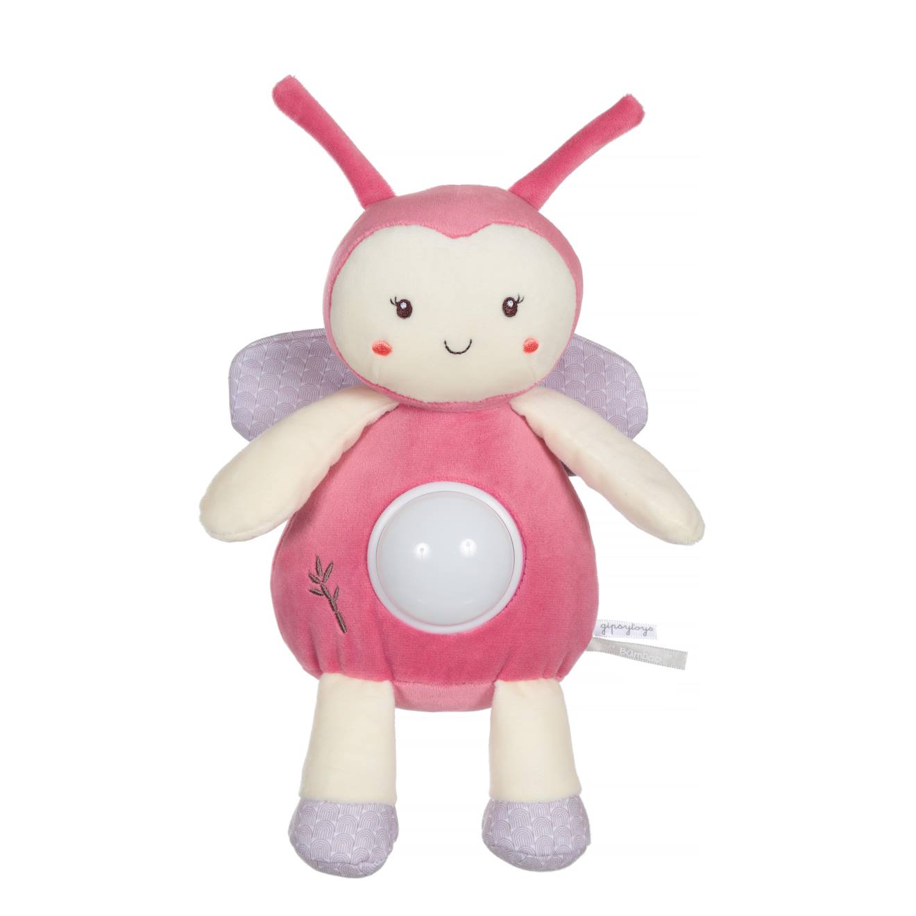Peluche - Veilleuse Bamboo - Coccinelle - 26 Cm Beige