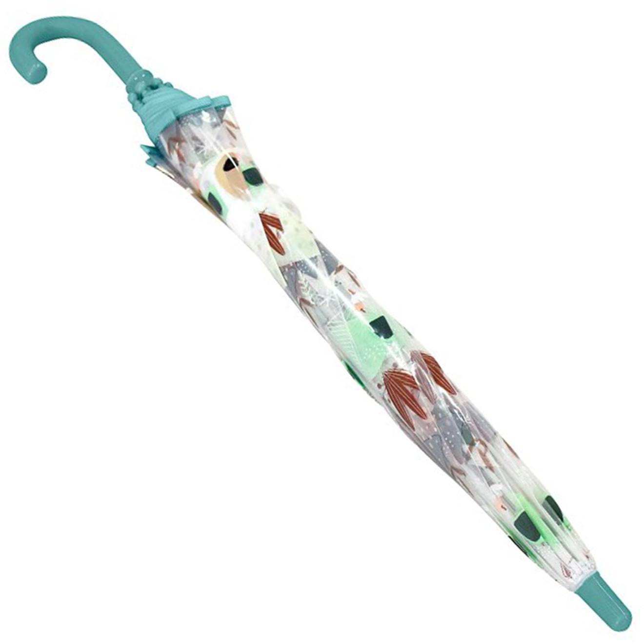 Parapluie Transparent Pour Enfant Animaux Menthe (Sassi) - Image 2