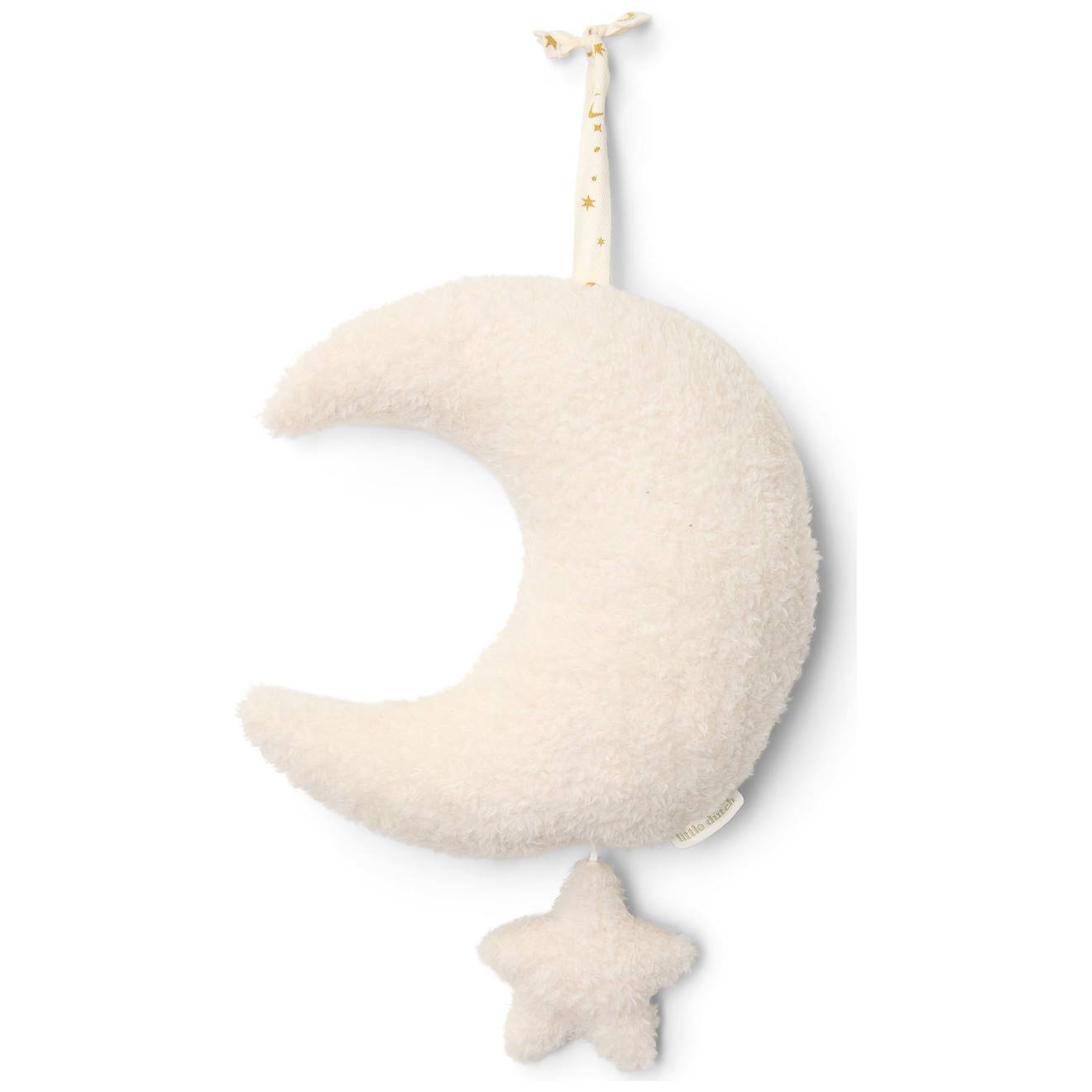 Peluche Musicale À Suspendre Lune Et Étoile Newborn Blanc (Little Dutch) - Image 1