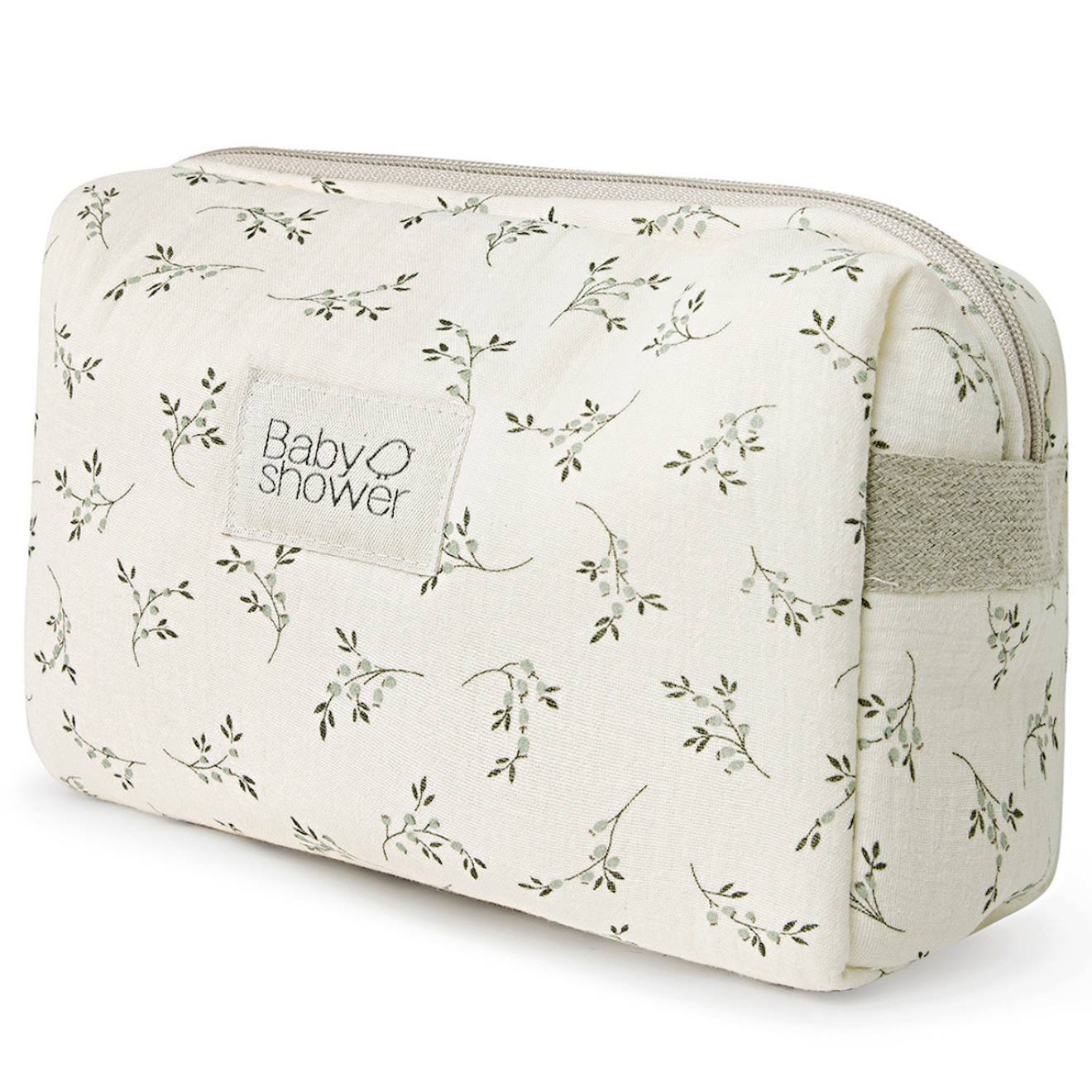 Trousse De Toilette Camila Ecru, Vert