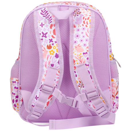 Sac à dos isotherme fleurs du jardin Violet, blanc, jaune 3 - vertbaudet enfant 