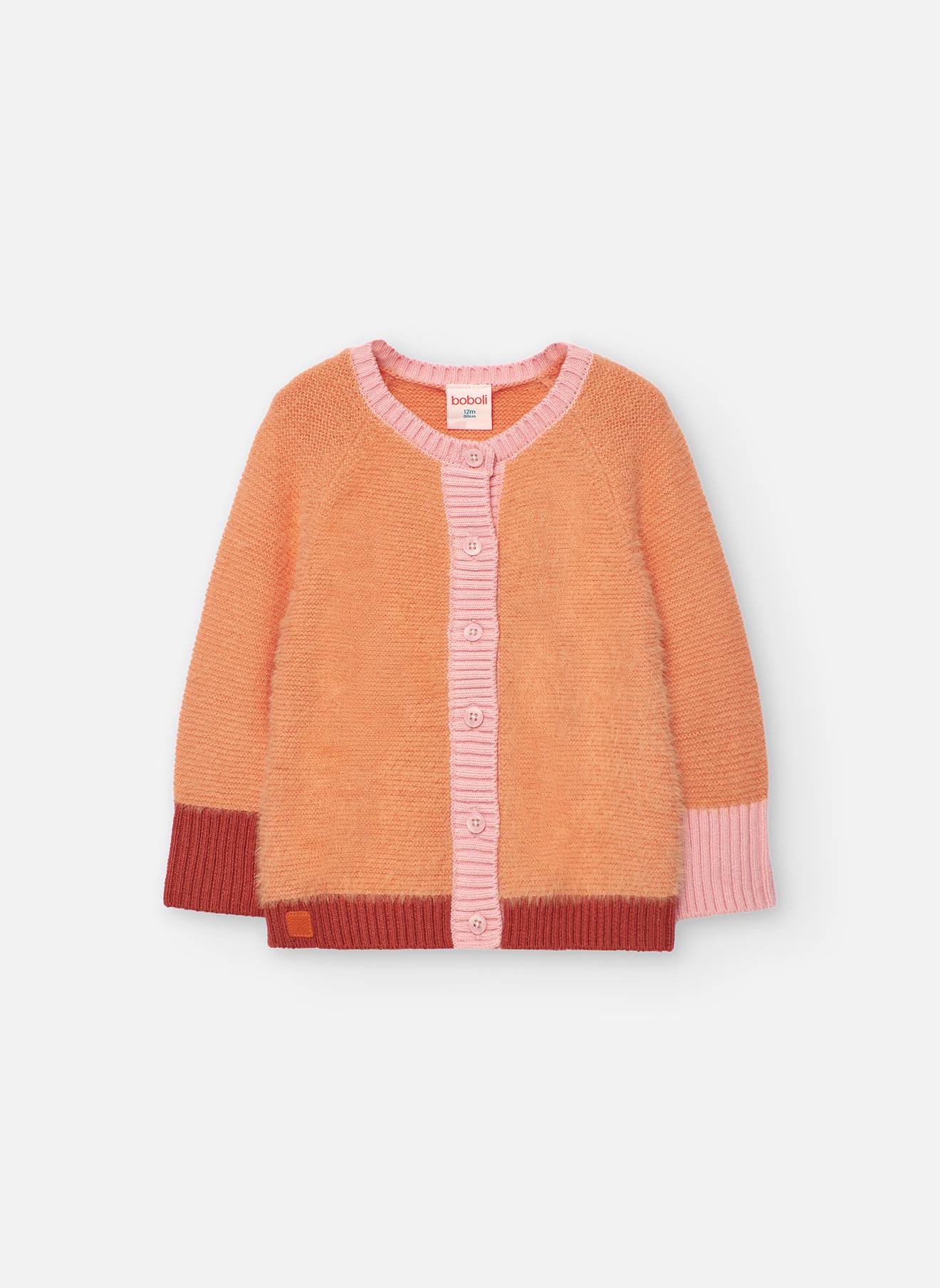 Veste Fille Fleurs Orange