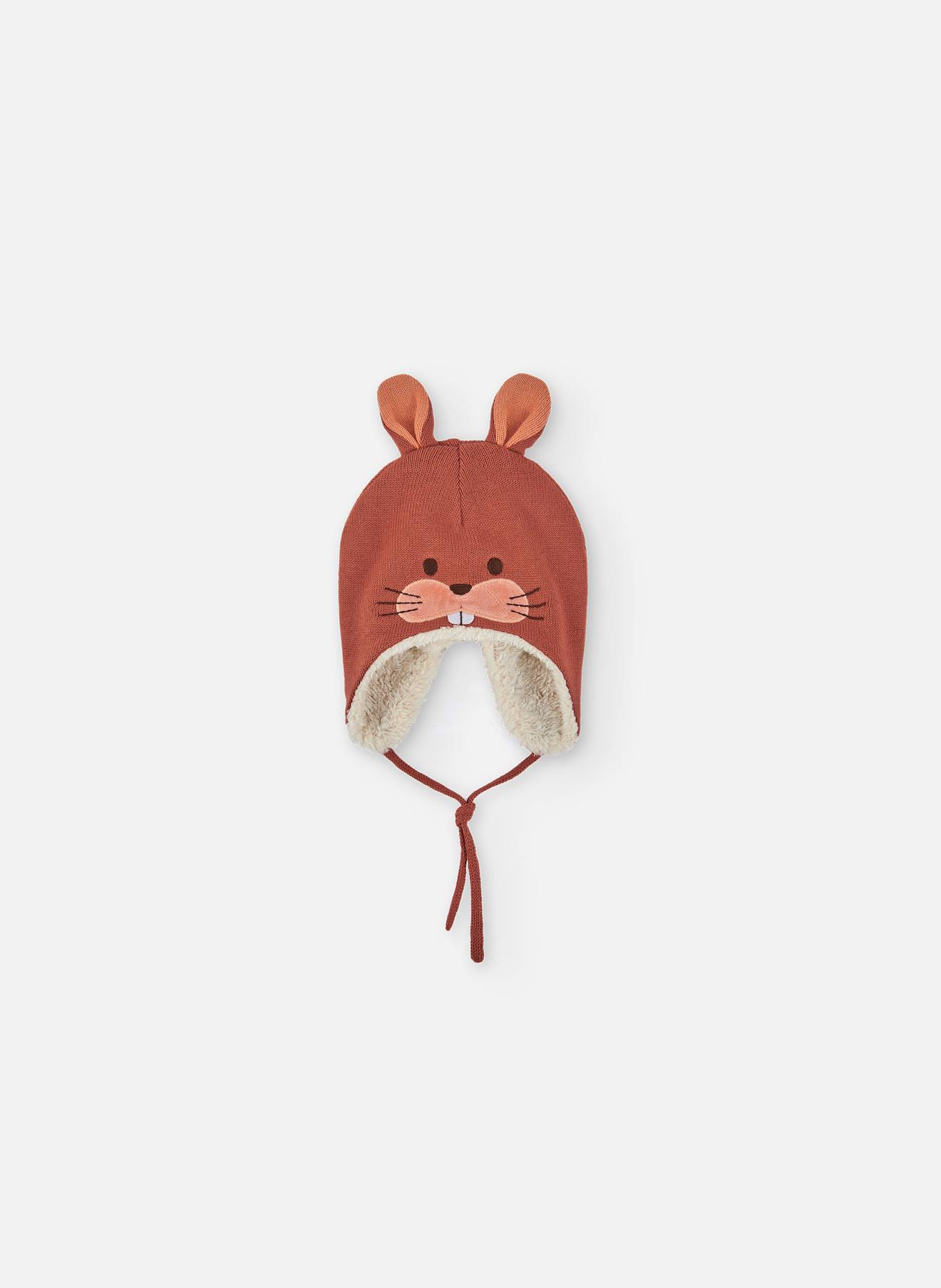 Bonnet Bébé Imprimé Lapin Orange