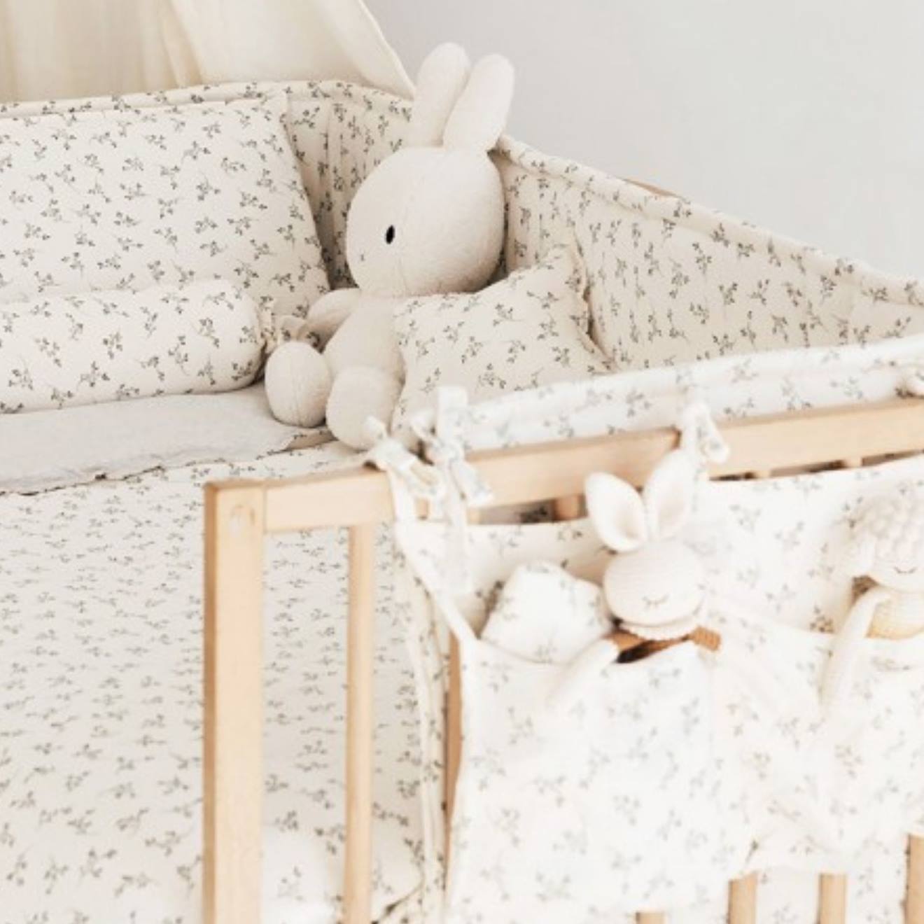 Sac De Rangement Tinker Olive Bloom Ecru, Vert (Babyshower) - Image 1