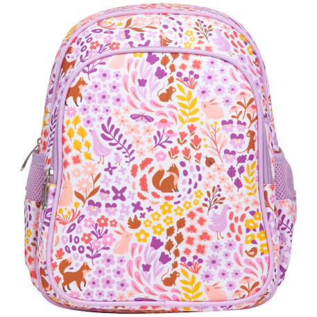 Sac à dos isotherme fleurs du jardin Violet, blanc, jaune 2 - vertbaudet enfant 