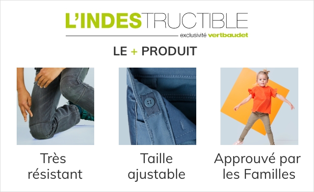 Vertbaudet Pantalon en serg/é doubl/é b/éb/é gar/çon